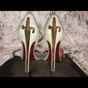 *SOLD*Red sole Cesare Paciotti suede sandals